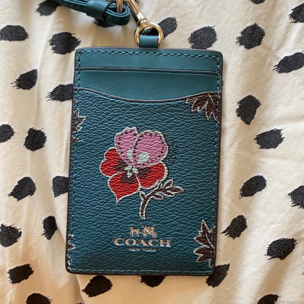 Coach Turquoise ID Tag